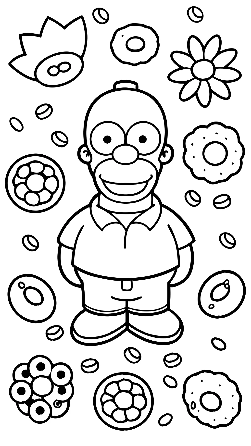 página para colorear de Homer Simpson